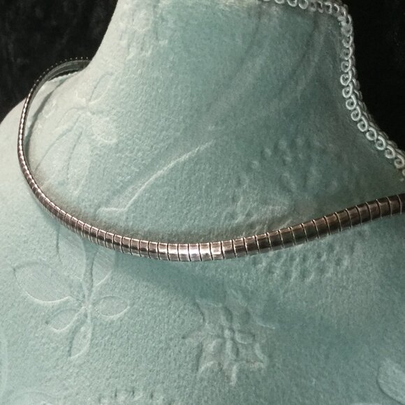 MILOR Sterling Silver 925 Omega Necklace Chain Choker 16 in 20g - Picture 3 of 9